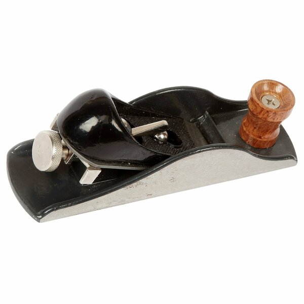 Prime-Line WORKPRO Block Plane, 1-5/8 in. Wide Blade, Cast Iron Body, Adjustable Cutting Depth, Black W052002